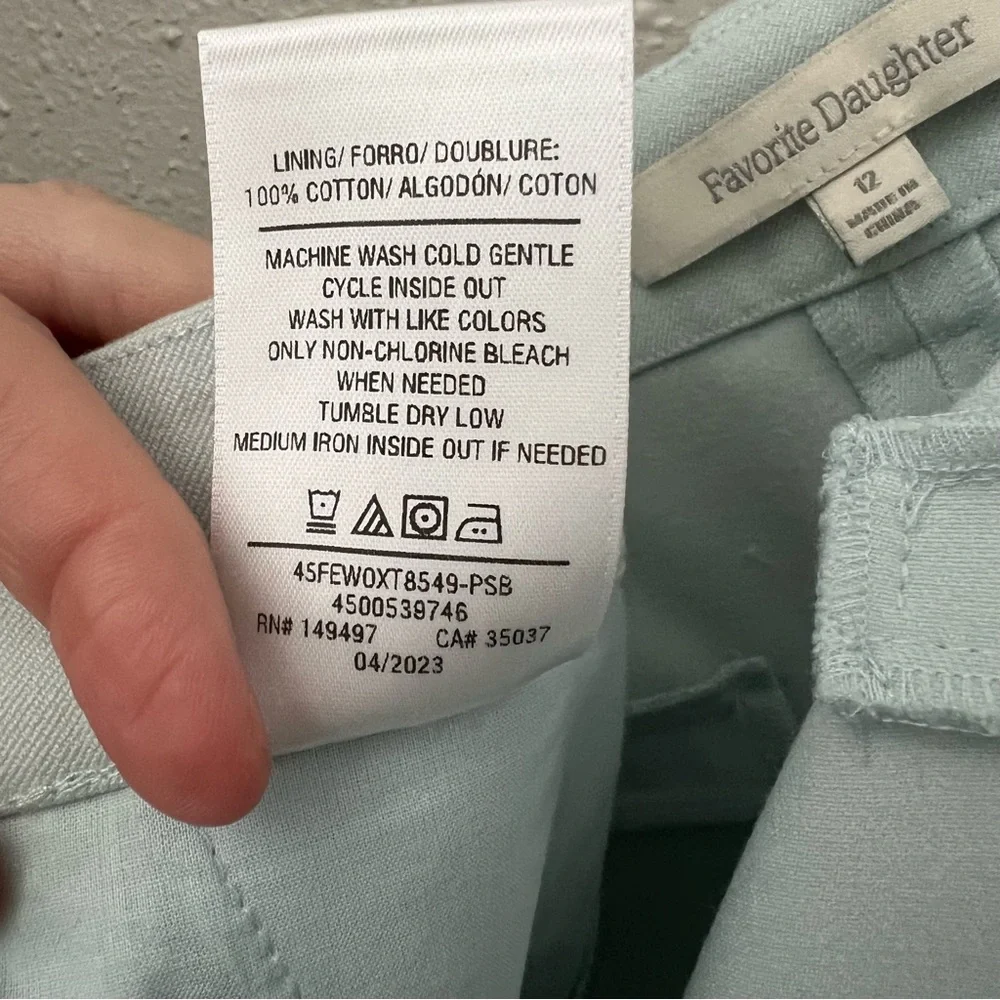 Favorite Daughter The Agnes Shorts In Pastel Blue Size 12 New - Picture 7 of 10